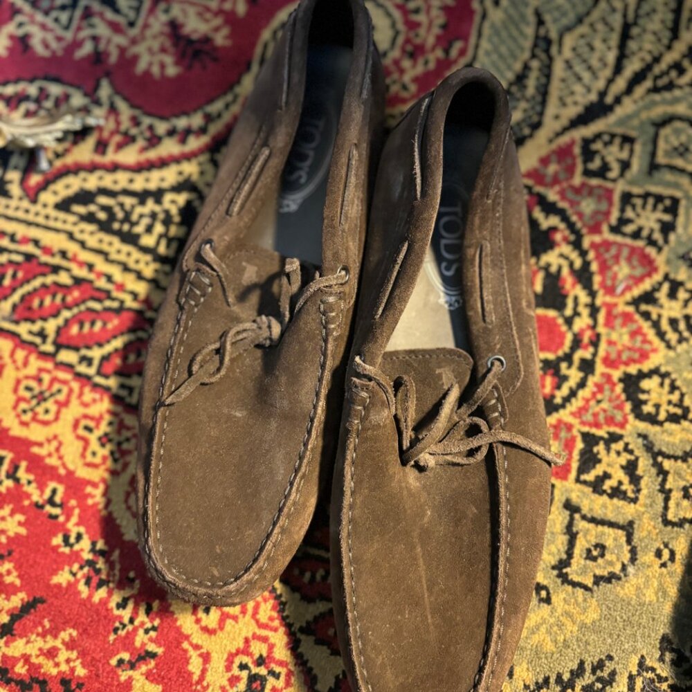 Tod's Brown Suede Loafers